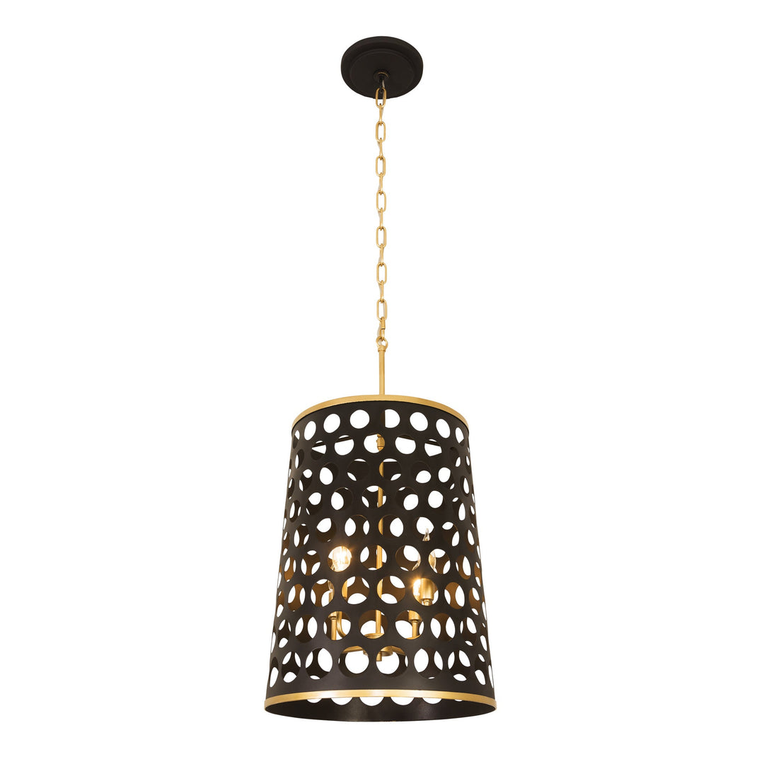 Bailey 346F04MBFG 4-Light Pendant Light - Matte Black/French Gold