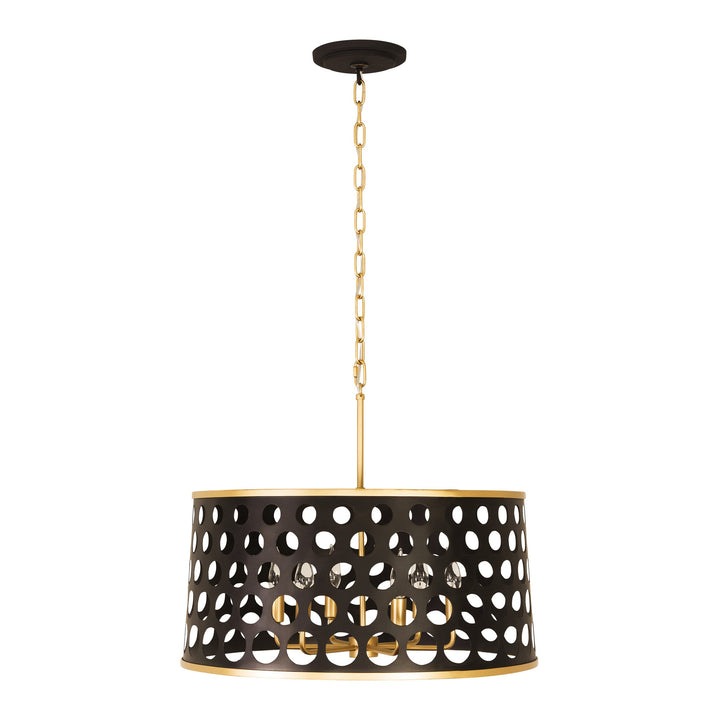 Bailey 346P06MBFG 6-Light Pendant Light - Matte Black/French Gold