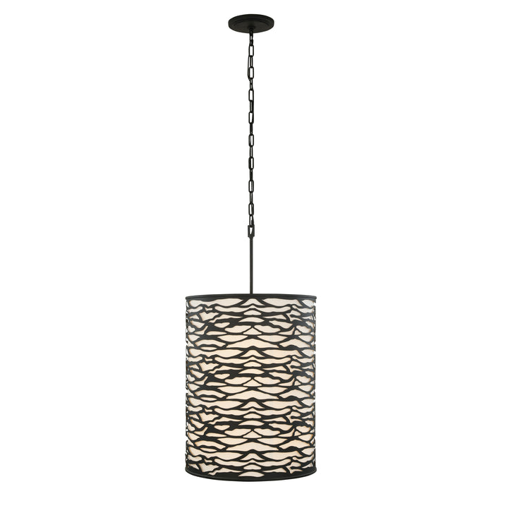 Kato 348F06CB 6-Light Pendant Light - Carbon Black