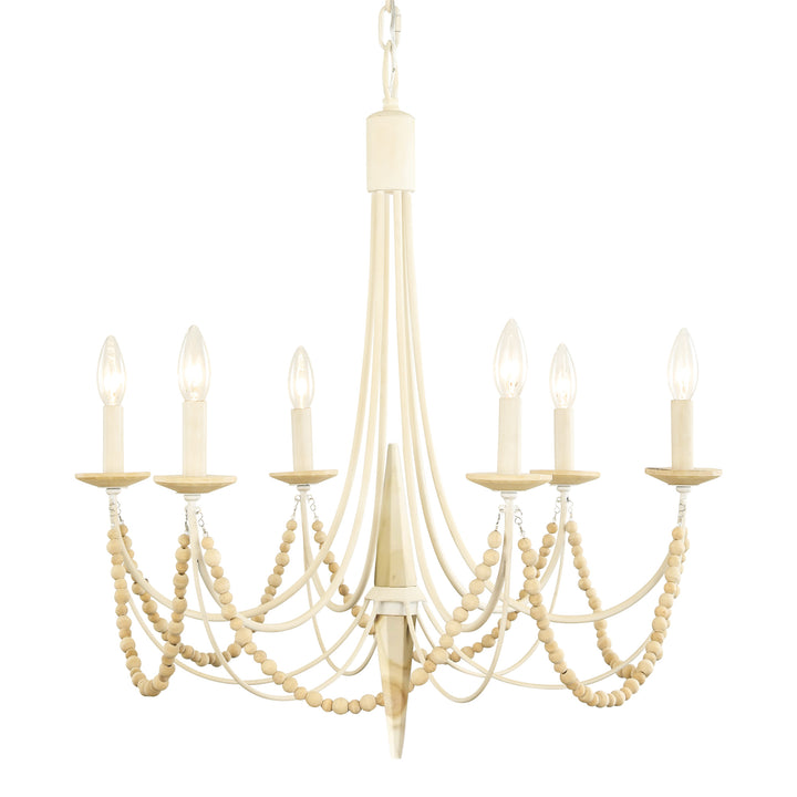 Brentwood 350C06CW 6-Light Chandelier - Country White