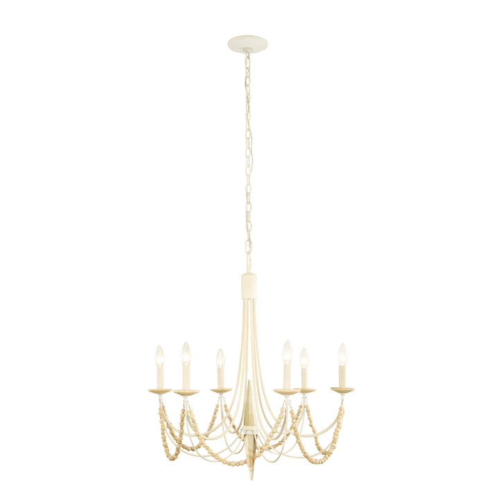 Brentwood 350C06CW 6-Light Chandelier - Country White