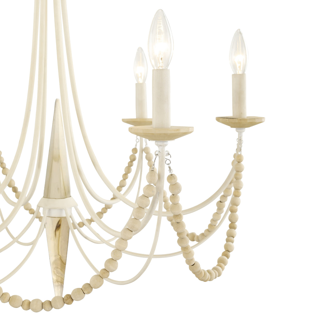 Brentwood 350C06CW 6-Light Chandelier - Country White