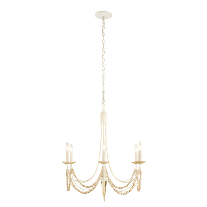 Brentwood 350C06CW 6-Light Chandelier - Country White