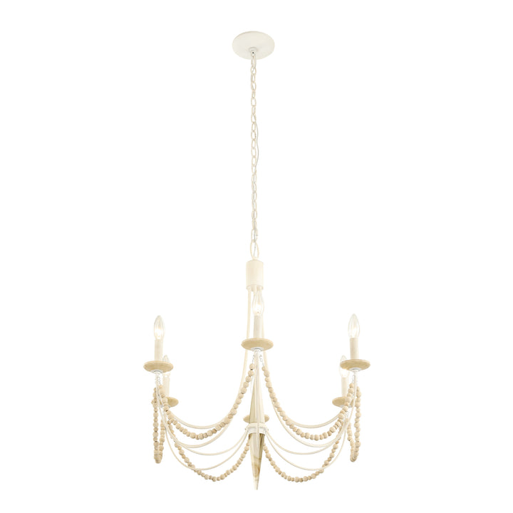 Brentwood 350C06CW 6-Light Chandelier - Country White