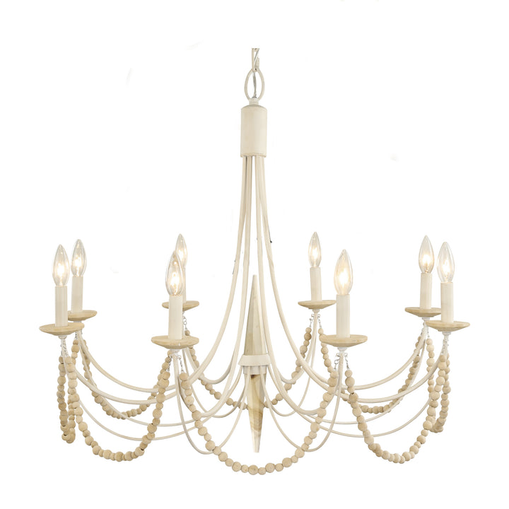 Brentwood 350C08CW 8-Light Chandelier - Country White