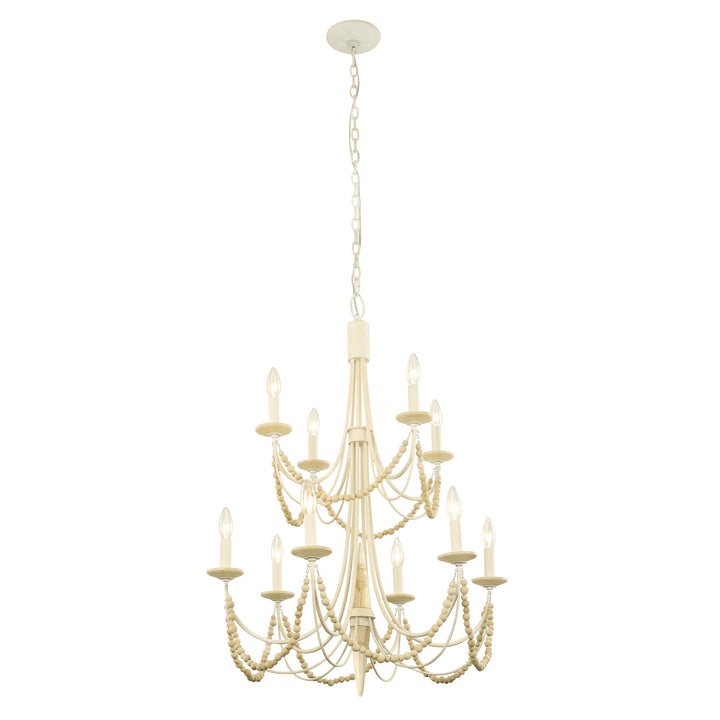 Brentwood 350C10CW 10-Light Chandelier - Country White