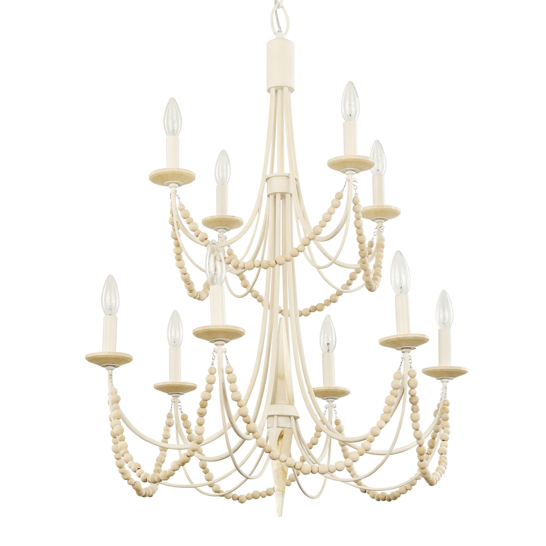 Brentwood 350C10CW 10-Light Chandelier - Country White