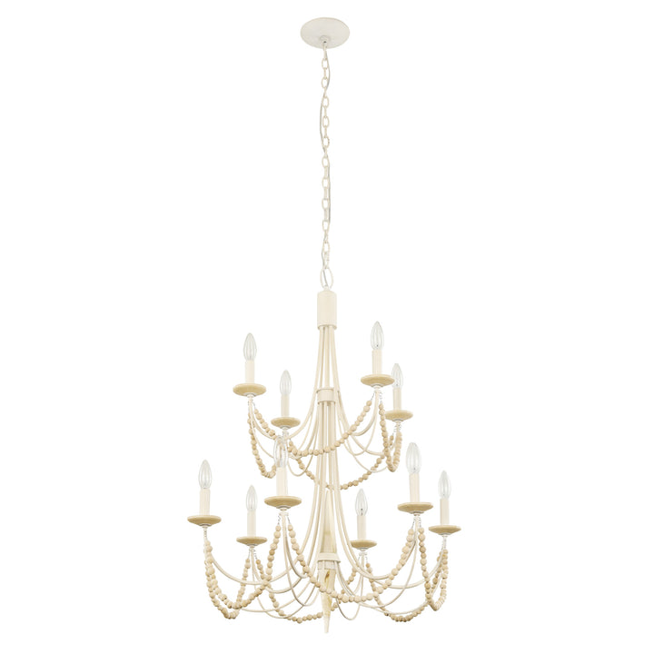 Brentwood 350C10CW 10-Light Chandelier - Country White