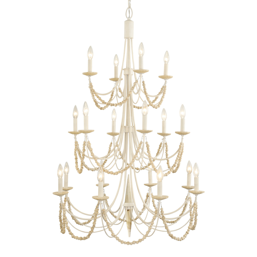 Brentwood 350C18CW 18-Light Chandelier - Country White