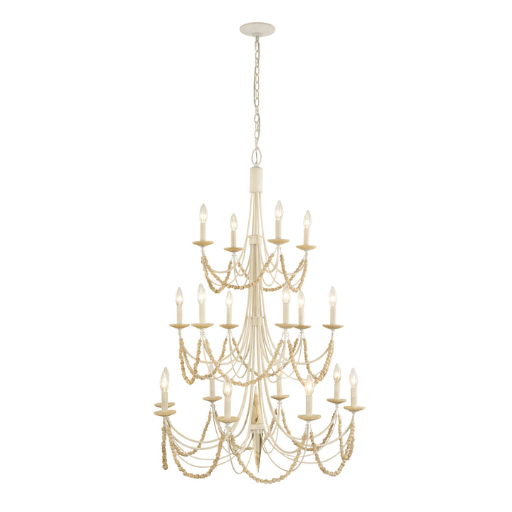 Brentwood 350C18CW 18-Light Chandelier - Country White