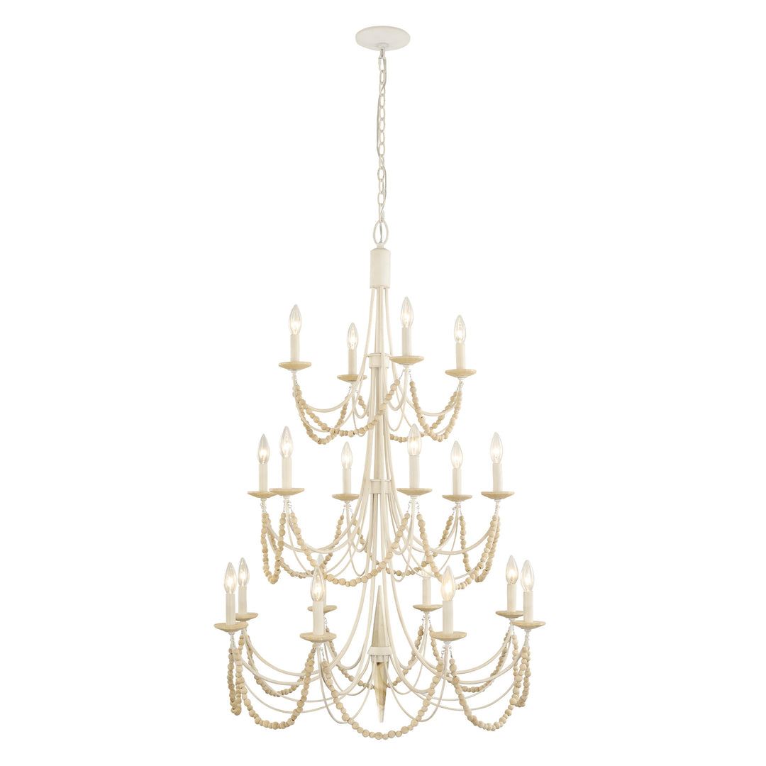 Brentwood 350C18CW 18-Light Chandelier - Country White