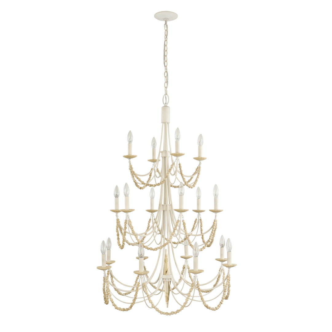 Brentwood 350C18CW 18-Light Chandelier - Country White