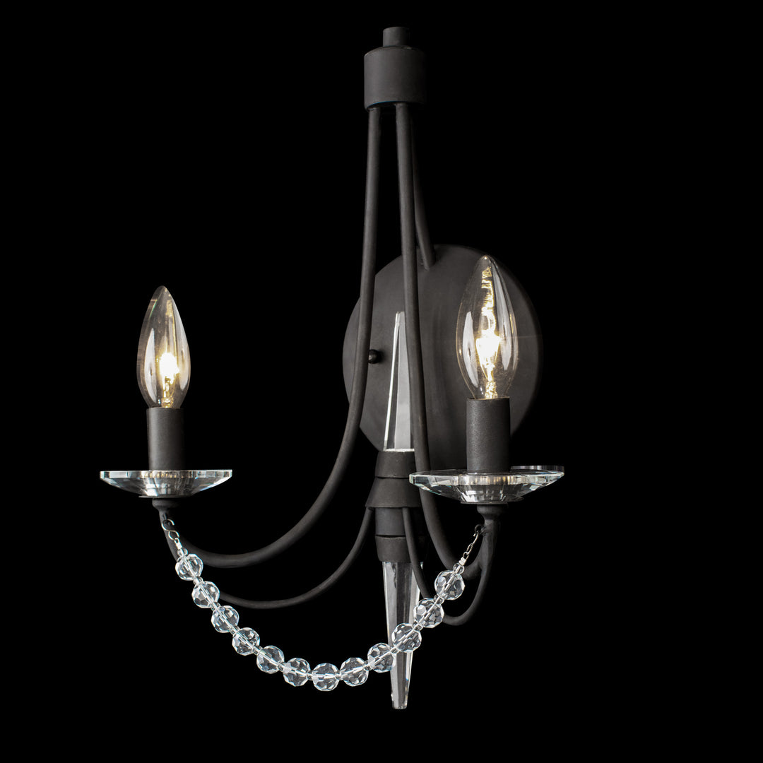 Brentwood 350W02CB 2-Light Wall Sconce - Carbon Black