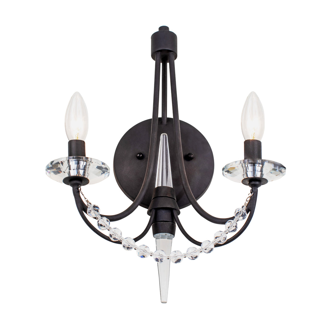 Brentwood 350W02CB 2-Light Wall Sconce - Carbon Black