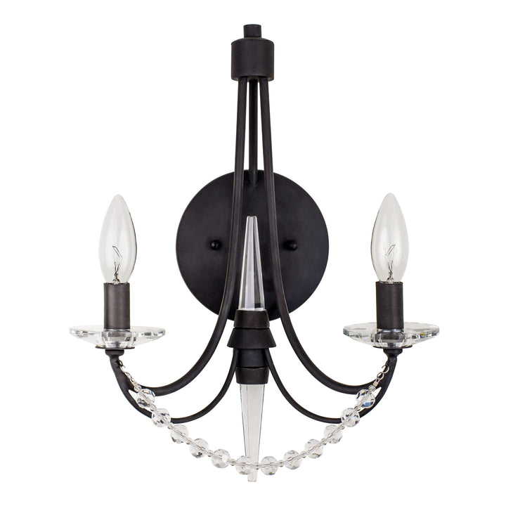 Brentwood 350W02CB 2-Light Wall Sconce - Carbon Black