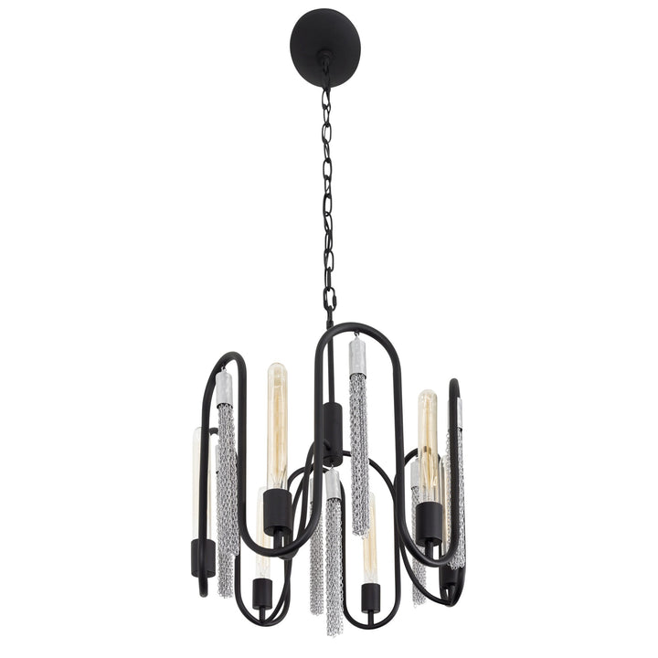 Darden 354P06MBCH 6-Lt Pendant - Matte Black/Painted Chrome