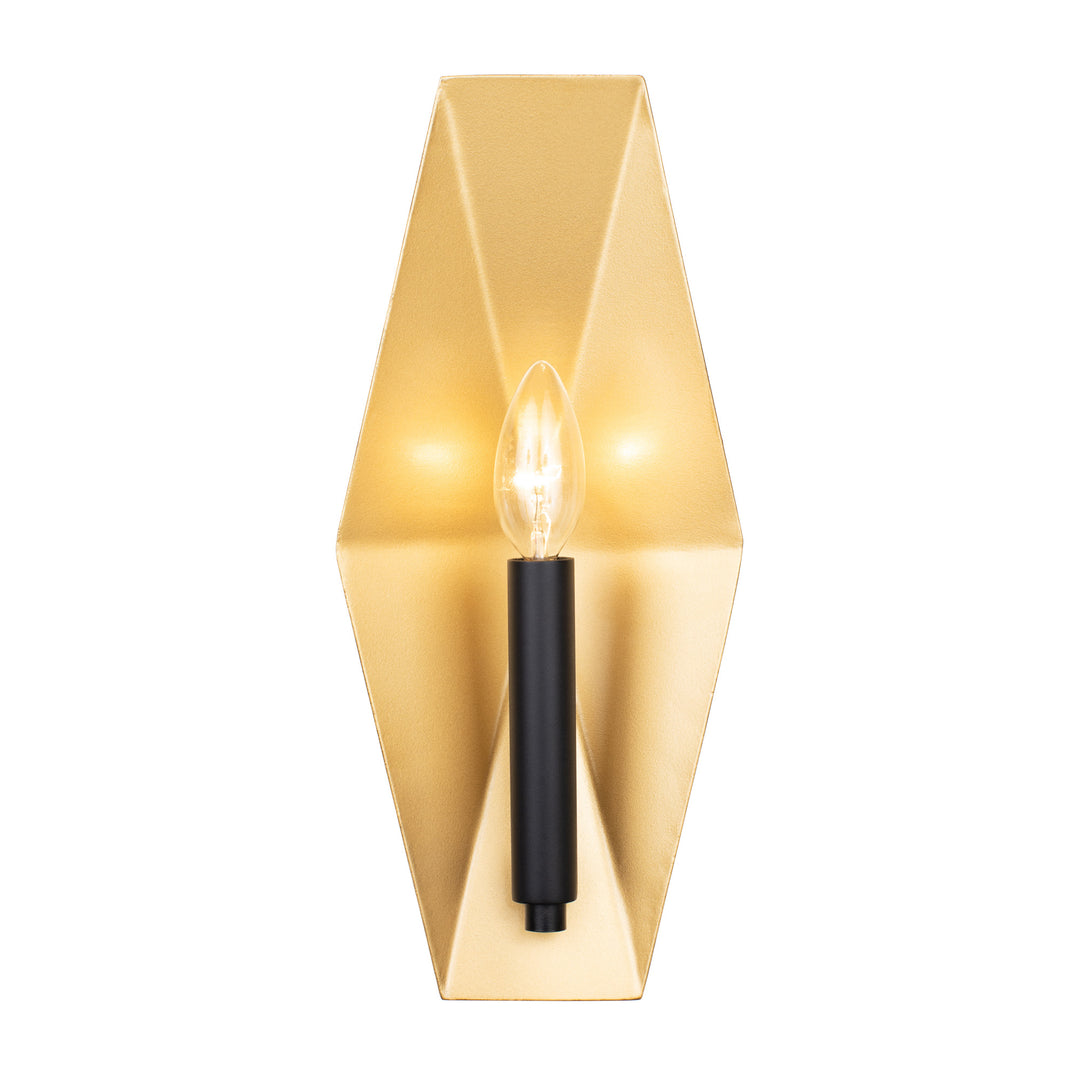 Malone 361W01MBFG 1-Light Wall Sconce - Matte Black/French Gold