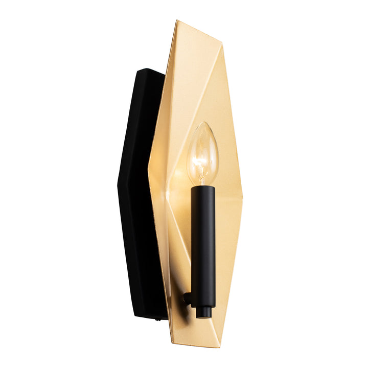 Malone 361W01MBFG 1-Light Wall Sconce - Matte Black/French Gold