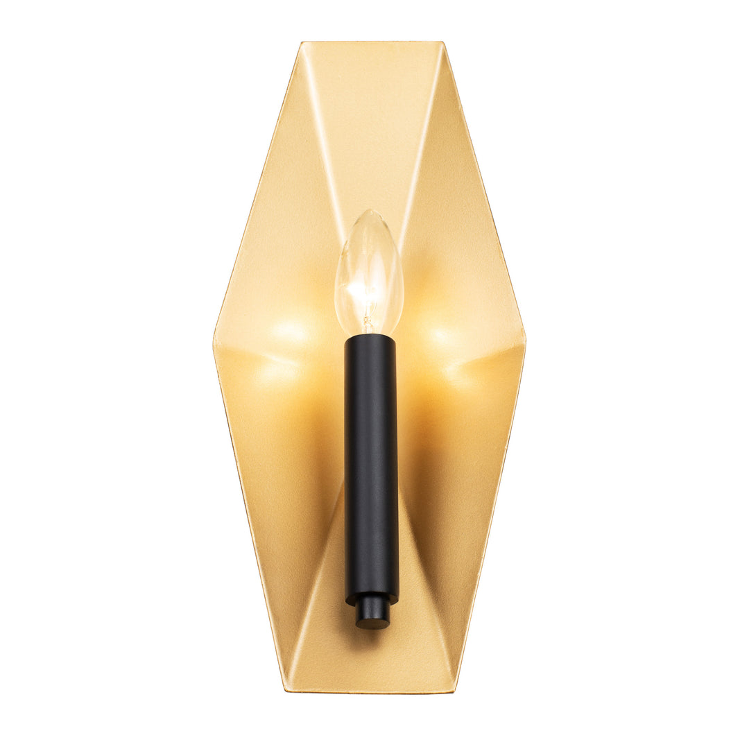 Malone 361W01MBFG 1-Light Wall Sconce - Matte Black/French Gold