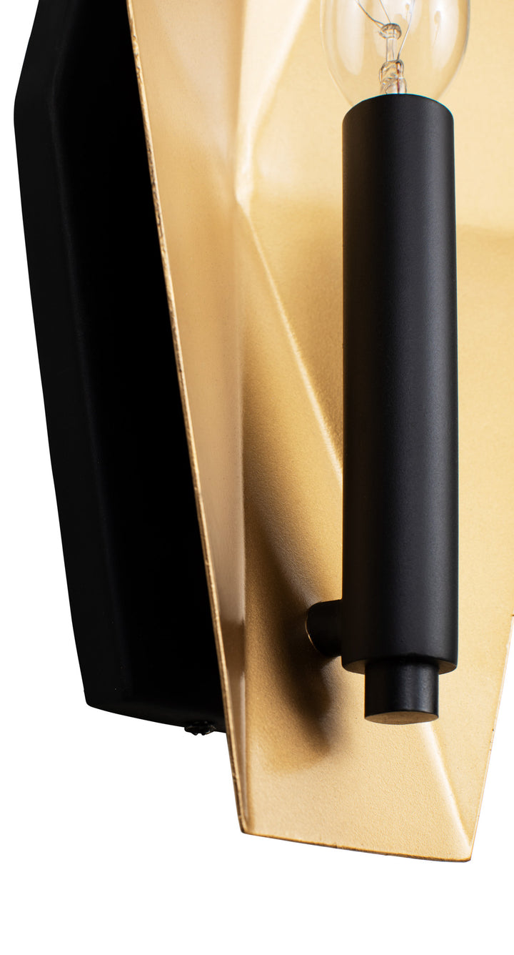 Malone 361W01MBFG 1-Light Wall Sconce - Matte Black/French Gold