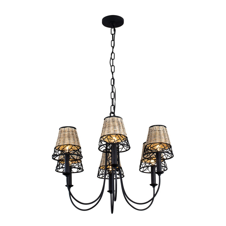 Cayman 362C06BL 6-Light Chandelier - Black