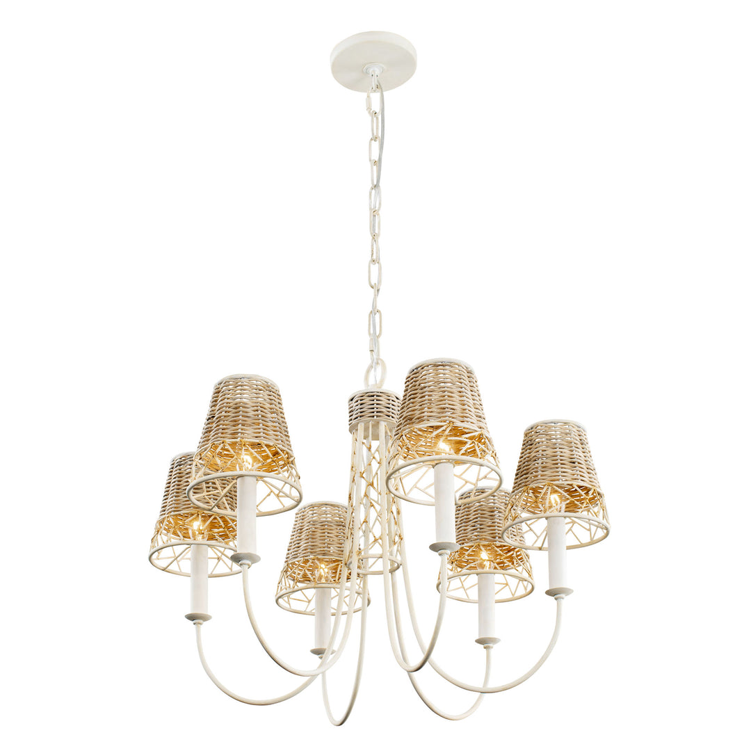 Cayman 362C06CW 6-Light Chandelier - Country White