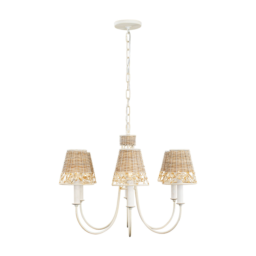 Cayman 362C06CW 6-Light Chandelier - Country White