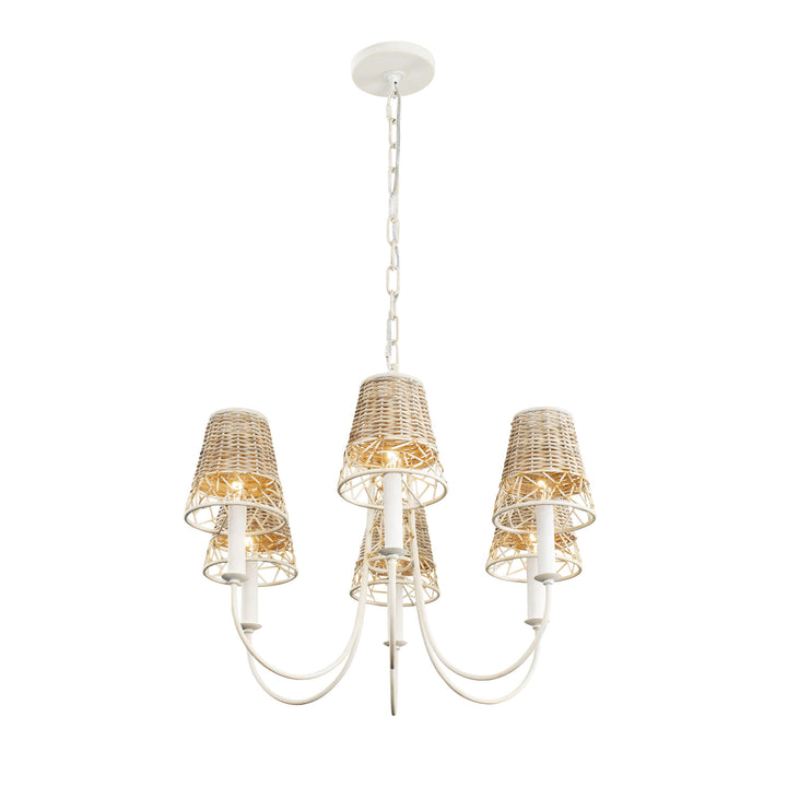 Cayman 362C06CW 6-Light Chandelier - Country White