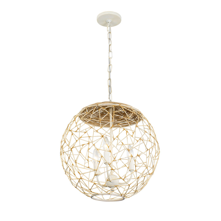 Cayman 362P03CW 3-Light Orb Pendant Light - Country White