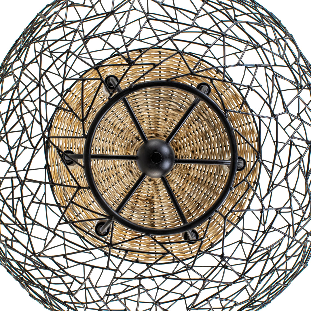 Cayman 362P06BL 6-Light Orb Pendant Light - Black