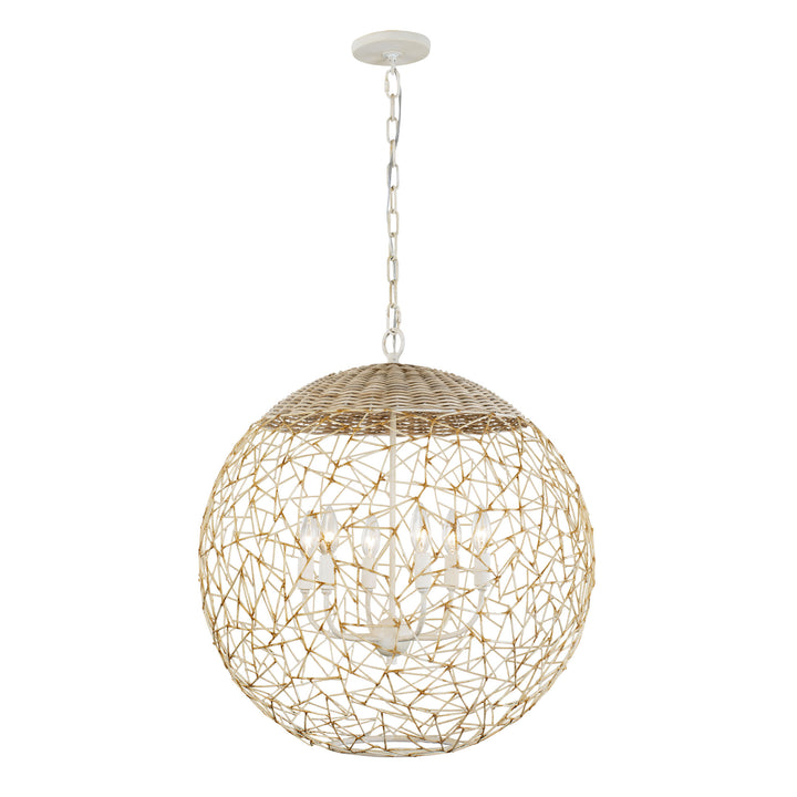 Cayman 362P06CW 6-Light Orb Pendant Light - Country White