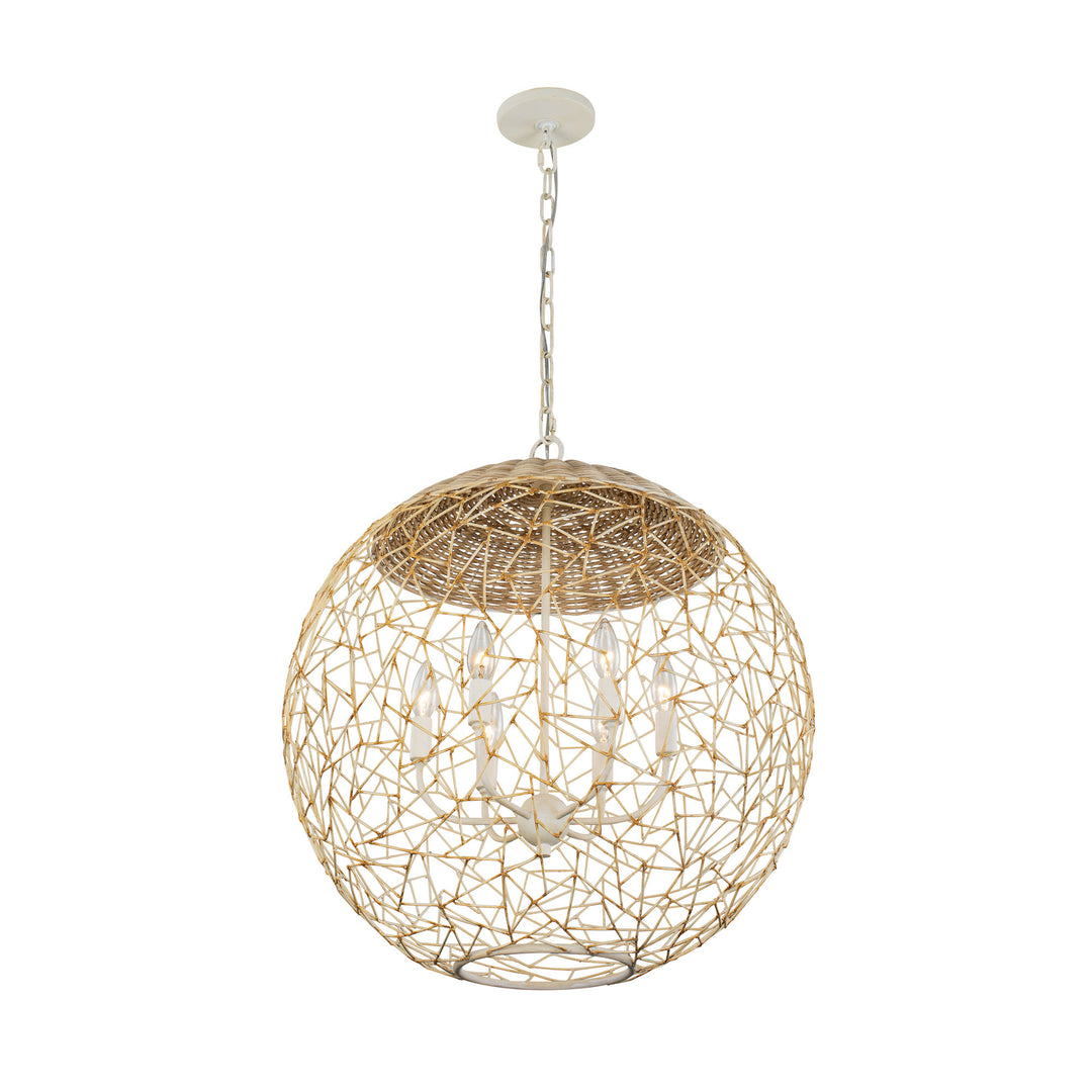 Cayman 362P06CW 6-Light Orb Pendant Light - Country White