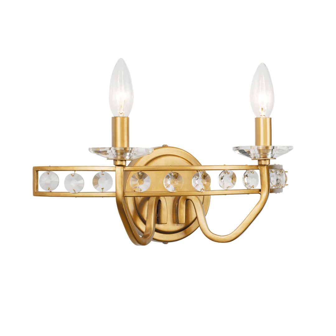 Monroe 363B02AG 2-Light Vanity Light - Antique Gold