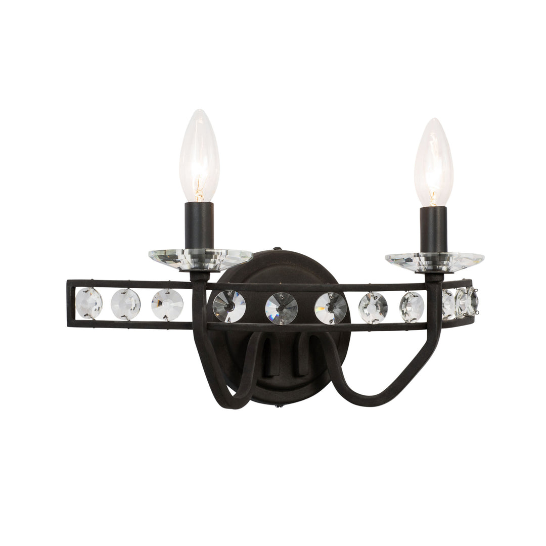 Monroe 363B02CB 2-Light Vanity Light - Carbon