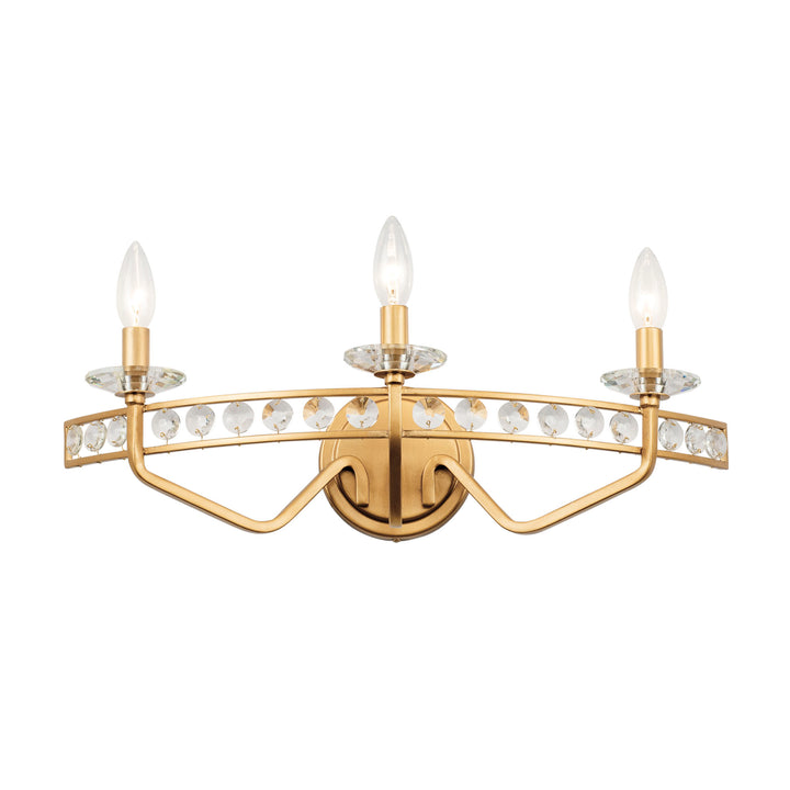 Monroe 363B03AG 3-Light Vanity Light - Antique Gold