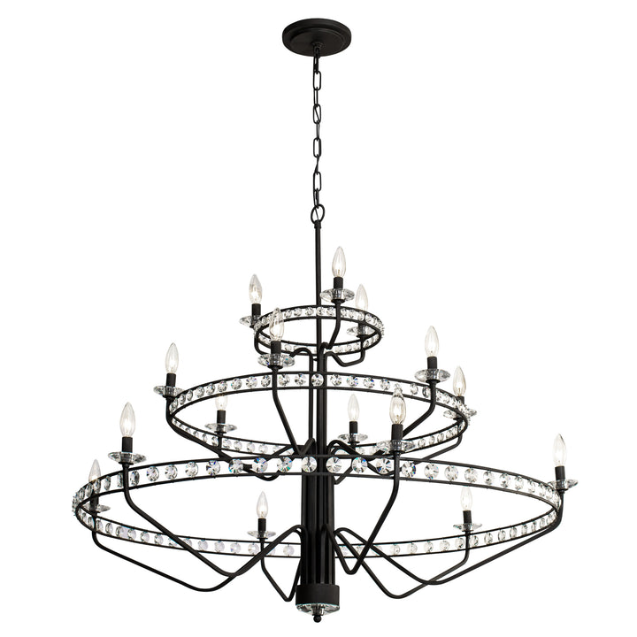 Monroe 363C15CB 15-Light Chandelier - Carbon Black