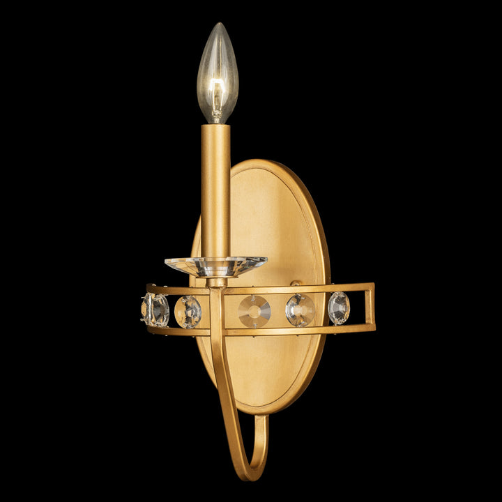 Monroe 363W01AG 1-Light Crystal Wall Sconce - Antique Gold