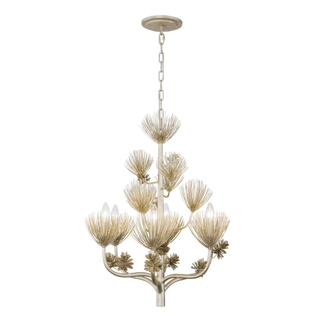 Pinion 365C06ZG 6-Light Chandelier - Zen Gold