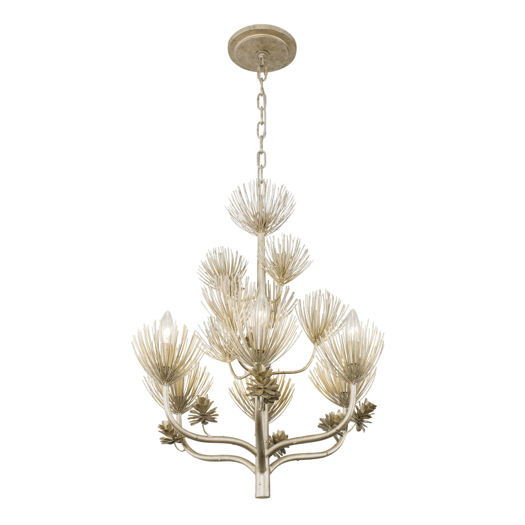 Pinion 365C06ZG 6-Light Chandelier - Zen Gold