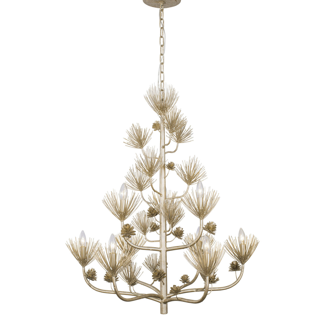 Pinion 365C09ZG 9-Light Chandelier - Zen Gold