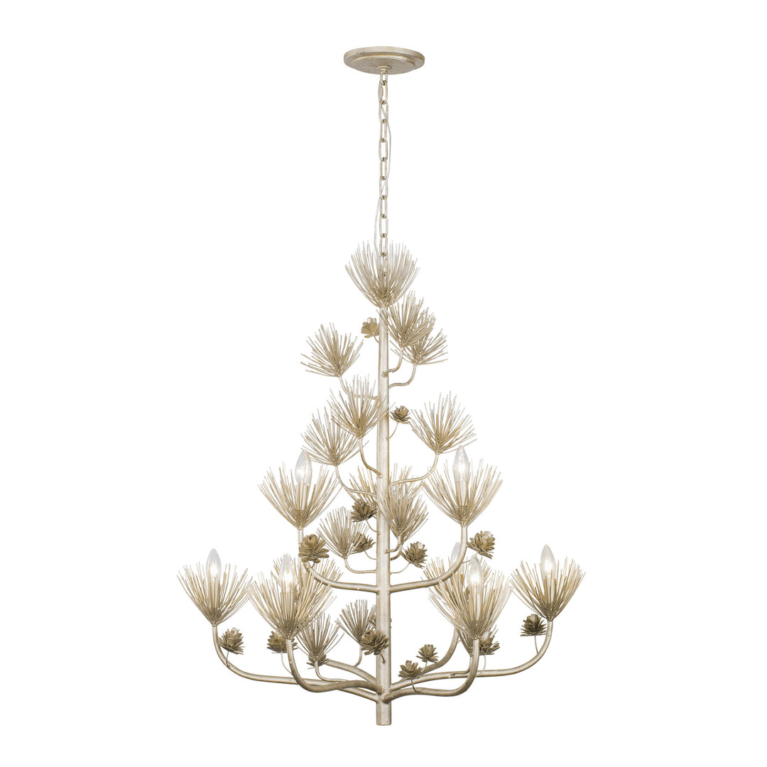 Pinion 365C09ZG 9-Light Chandelier - Zen Gold