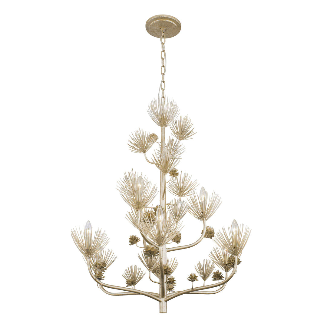 Pinion 365C09ZG 9-Light Chandelier - Zen Gold