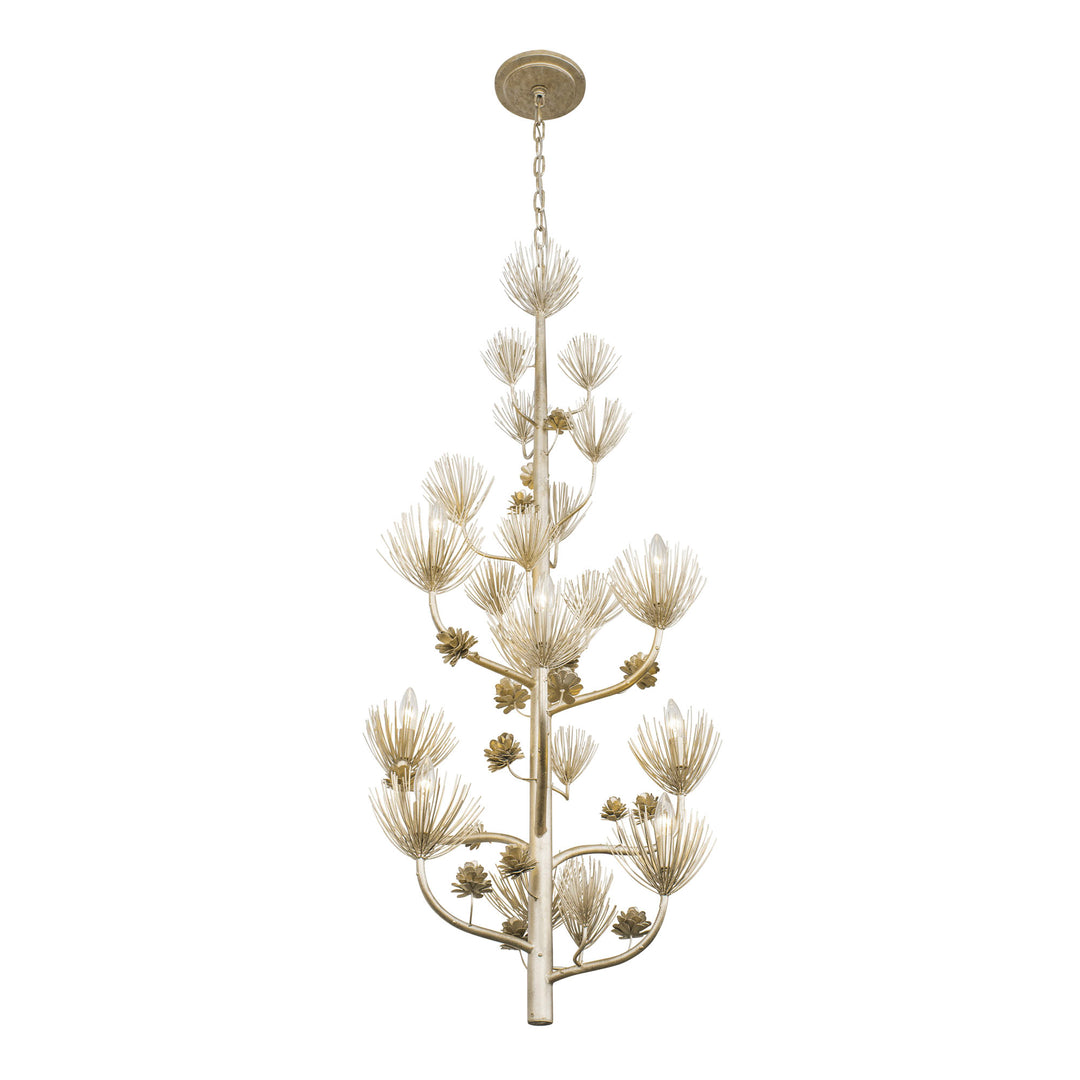 Pinion 365F09ZG 9-Light Foyer Pendant Light - Zen Gold