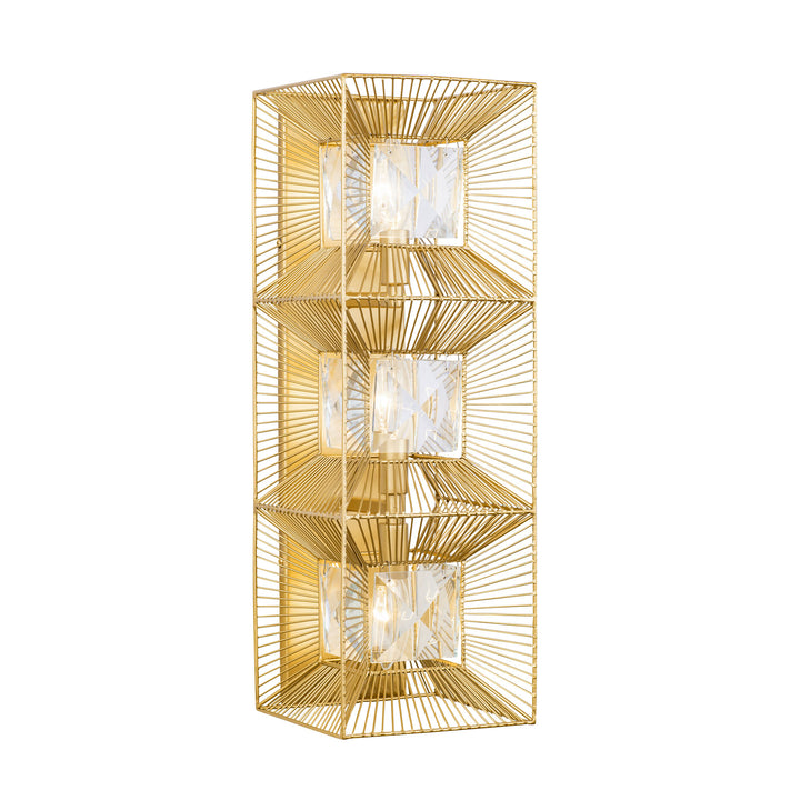 Arcade 366W03FG 3-Light Wall Sconce - French Gold