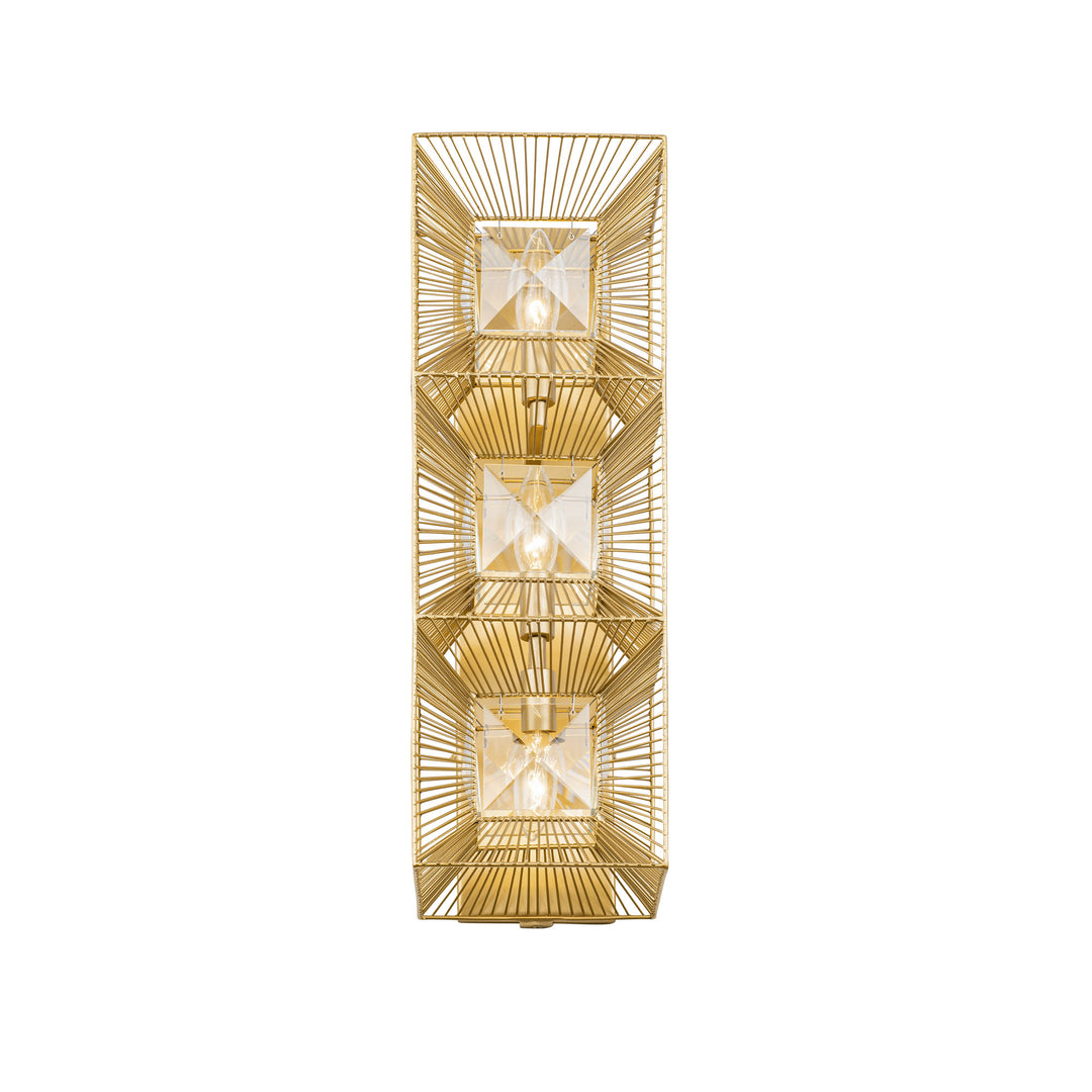 Arcade 366W03FG 3-Light Wall Sconce - French Gold