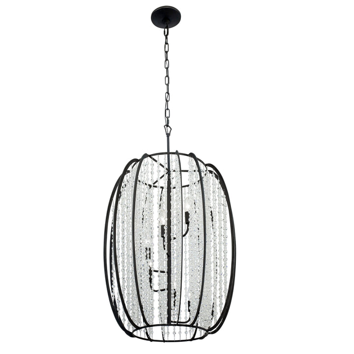 Caesar 367F06CB 6-Light Foyer Pendant Light - Carbon