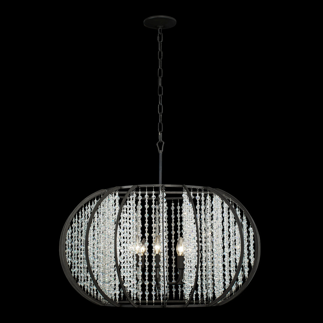 Caesar 367P08CB 8-Light Pendant Light - Carbon