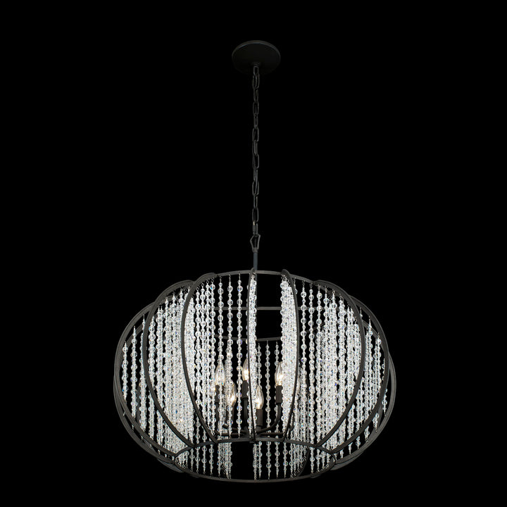 Caesar 367P08CB 8-Light Pendant Light - Carbon