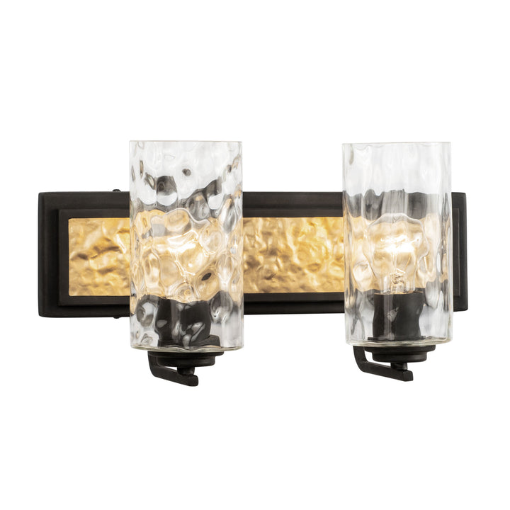 Hammer Time 371B02CBFG 2-Light Vanity Light - Carbon/French Gold