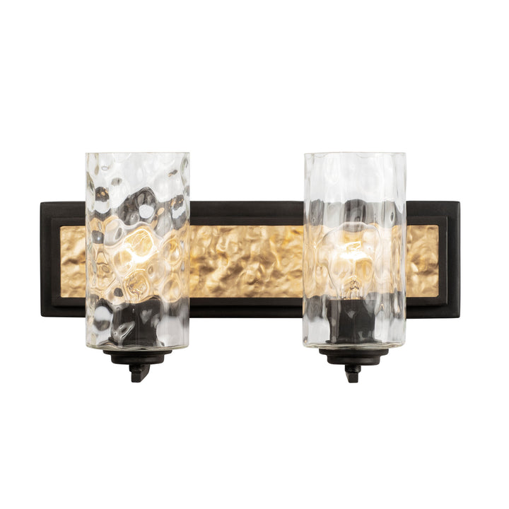 Hammer Time 371B02CBFG 2-Light Vanity Light - Carbon/French Gold